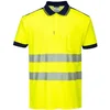 Image de Portwest Polo HV PW3, Couleur: Jaune/Marine, Taille: XXXL, T180YNRXXXL