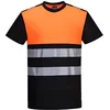 Image de Portwest - Tee-Shirt Manches Courtes Haute visibilité PW3 M - Noir/Orange