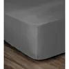 Image de LOVELY HOME Drap Housse 100% coton 140x190x30 cm gris foncé