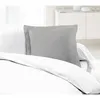 Image de LOVELY HOME Lot de 2 Taies dOreillers 100% coton 63x63 cm - Gris clair