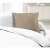 Image de LOVELY HOME Lot de 2 Taies dOreillers 100% coton 63x63 cm - Beige