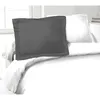 Image de LOVELY HOME Lot de 2 Taies dOreillers 100% coton 50x70 cm - Gris foncé