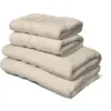 Image de Lot de 4 serviettes - LOVELY HOME - 2 Serviettes 50 x 100 cm + 2 Draps de douche 70 x 140 cm - Beige