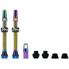 Image de Muc-Off Valves Presta Tubeless - 44 mm - Valves de Vélo Anti-Fuite de Qualité Supérieure avec Outil Démonte-Obus de Valve Intégré - Irisé
