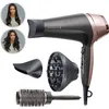 Image de Remington D5706 Coffret Coiffure Sèche-Cheveux Ionique Curl Confidence 2200W Brosse 45mm Grille Céramique Léger Silencieux