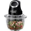 Image de Russell Hobbs Mini Hachoir Electrique [Facile à Utiliser] Noir mat (500ml,Fonction 1 bouton, Blender universel Légumes fruits & viandes, Bol en verre 1 L, 200W, Lames Acier Inox Amovibles) 24662-56