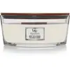 Image de WoodWick Ellipse Bougie parfumée | Thé blanc & Jasmin | avec mèche crépitante | Durée de combustion : jusqu'à 50 heures