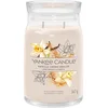Image de Yankee Candle Signature Candle Bougie parfumée | Grande bougie en pot crème brûlée à la vanille avec double mèche | Mélange de cire de soja à combustion longue | Cadeau parfait pour femme