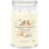 Image de Yankee Candle Signature Candle Bougie parfumée | Grande bougie en pot en laine douce et ambre avec double mèche | Bougie en cire de soja à combustion longue | Cadeau parfait pour femme