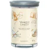 Image de Yankee Candle Signature Candle Bougie parfumée | Grande bougie en verre en laine douce et ambre avec double mèche | Bougie en cire de soja à combustion longue | Cadeau parfait pour femme