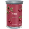 Image de Yankee Candle Signature Bougie parfumée | Grande bougie parfumée à la cerise noire avec double mèche | Mélange de cire de soja