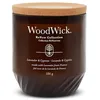 Image de WoodWick ReNew Bougie parfumée avec mèche crépitante | Bougie Lavande et Cyprès format moyenne | Cire à base de soja et de noix de coco | Matériaux recyclés | Cadeaux parfaits pour femmes