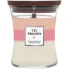 Image de WoodWick Bougie parfumée Medium Trilogy Verger fleuri   11 cm/ø 10 cm