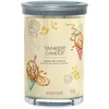 Image de Yankee Candle Signature Candle Bougie parfumée Banofee   Grande bougie en verre gaufré avec double mèche | Bougie en cire de soja à combustion longue | Cadeau parfait pour femme