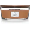 Image de WoodWick Bougie parfumée Ellipse avec mèche crépitante | Santal Myrrh | Jusqu'à 50 heures de combustion