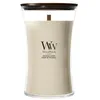 Image de WoodWick Bougie parfumée avec mèche crépitante | Bougie grand format sablier Patchouli Crème | Longue durée de combustion : jusqu’à 130 heures | Cadeau parfait pour les femmes
