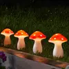 Image de SMART GARDEN Piquet solaire LED Fairy Mushroom, lot de 4, rouge/blanc, IP44