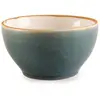 Image de Olympia Kiln Bol Rond 140 mm / 5 1/2 pouces (lot de 6), Porcelaine vitrifiée de couleur océan, Peint à la main, Résistant aux éclats, Passe au micro-ondes et au lave-vaisselle, GP463