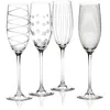 Image de Mikasa Cheers Set de 4 flûtes à champagne, motifs gravés avec précision