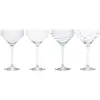 Image de Mikasa 'Cheers' C000213 Lot de 4 verres flûtes à champagne en cristal avec gravure décorative, effet argent, 400 ml