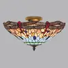 Image de Searchlight Plafonnier Dragonfly de style Tiffany