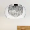 Image de Searchlight Plafonnier de verre Curva, spirales d’alu