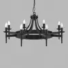 Image de Searchlight Lustre Cartwheel II, à huit lampes
