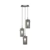 Image de Searchlight Suspension Duo 2 verre fumé/chromé rond à 3 lampes