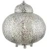 Image de Fretwork Lampe de table en acier doux Nickel brillant