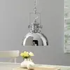 Image de Searchlight Suspension Metal, design industriel, couleur chrome