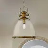 Image de Searchlight Suspension Industrial, laiton/clair, verre, E27