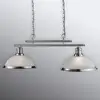 Image de Searchlight Suspension en verre Bistro, à 2 lampes, argentée