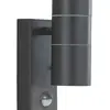 Image de Searchlight Applique d'extérieur Metro, noire, hauteur 21 cm, détecteur de mouvement, à 2