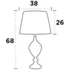 Image de Searchlight Lampe à poser Greyson avec abat-jour en tissu gris