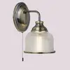 Image de Searchlight Applique murale Bistro II en verre holophane, laiton vieilli