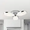 Image de Searchlight Plafonnier LED Lori, 3 lampes, Ø 44 cm, chrome/givré, verre