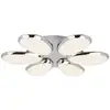 Image de Searchlight Plafonnier LED Lori, 6 lampes, 52 cm, chromé/givré, verre