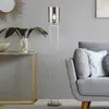 Image de Searchlight Lampe sur pied Catalina, verre, chrome/fumée, E27, 144 cm