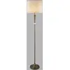 Image de Searchlight Lampe sur pied Oscar avec abat-jour aspect lin