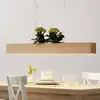 Image de Searchlight Suspension LED Ash avec abat-jour en bois clair