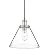 Image de Searchlight Suspension Pyramid, argent/clair, verre, Ø 29 cm, E27