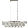 Image de Searchlight MICHELLE - Pendentif de barre de plafond ovale chrome à 5 ampoules avec boules de verre