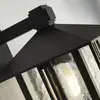 Image de Searchlight Applique d'extérieur Venice, noire, hauteur 36 cm, métal/verre