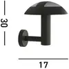 Image de Searchlight Applique d'extérieur LED MUSHROOM, IP44, noire, en forme de champignon