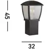 Image de Searchlight Luminaire pour socle Seattle, IP44, noir, hauteur 45 cm, métal