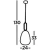 Image de Searchlight Suspension Elixir, nickel/clair, verre, Ø 24 cm, E27