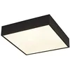 Image de Searchlight Zeus Plafonnier de salle de bain carré à 1 lumière, noir 3000K IP44