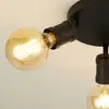 Image de Searchlight Spot pour plafond Dance, 3 lampes, noir, métal, E27, Ø 30 cm