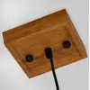 Image de Searchlight Suspension Square, 30 cm de haut, bambou, E27