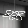 Image de Searchlight Suspension LED Revolve, 3 lampes, blanc, acrylique, intensité variable